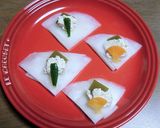 ブルサンと千枚漬けで、おとなのおひなさま作り方4写真