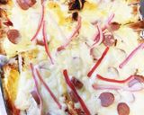 余ったパン耳と夕飯の残りで簡単ピザ作り方5写真