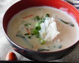 減塩美味！寒天とごぼうの豆乳味噌汁作り方4写真