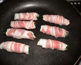 豚肉のにら・ごぼう巻き~わさび醤油で♪作り方3写真