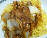 キノコのガーリックバターかた焼きそば作り方11写真