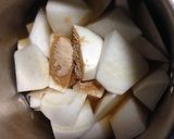 聖護院大根とほうれん草の煮物 だし煮作り方2写真