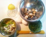 あさりとイカとレモンのパスタ作り方1写真