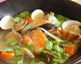 鮭と牛蒡のアクアパッツァラーメン作り方6写真