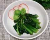 鉄板レシピ　小松菜のナムル　簡単作り方4写真