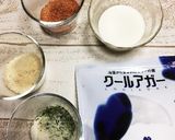 簡単☆スープで作るふんわり春の3色ムース作り方1写真