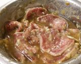 豚タンはちみつ味噌漬け、蒸し焼き♪作り方3写真