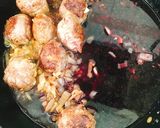 牛こまボールの赤ワイントマト煮込み作り方6写真