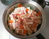 白菜と豚肉のこくうま味噌スープ作り方3写真