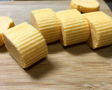 玉子焼き☆巻きすで形をととのえる方法作り方7写真