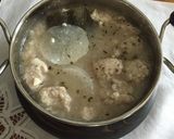 グリーンバナナの粉と豆腐鳥挽肉団子1人鍋作り方9写真