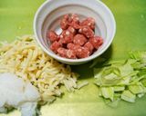 犬ご飯　そばめし作り方1写真