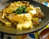 ☆豚肉と豆腐のカレーめんつゆ炒め☆作り方4写真