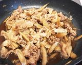 ごまがうまい！豚肉とゴボウの甘辛炒め煮♪作り方7写真