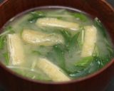 天然だしパックで作る 水菜のお味噌汁作り方4写真