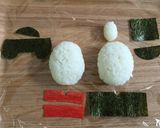 ひな祭り♡お内裏様&お雛様♡キャラ弁♫作り方1写真
