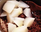 肉大根＊ほっこりこっくり甘辛そぼろの煮物作り方3写真
