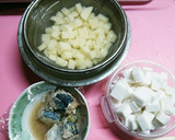 さば水煮とはんぺんとじゃがいもの蒲焼き作り方1写真