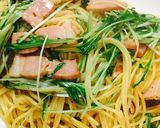 時短！水菜とベーコンのペペロンチーノ♪♪作り方4写真