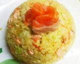 簡単＆絶品！サーモン柵DE鮭バター炒飯♪作り方9写真