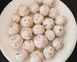 お豆腐入り♪胡麻白玉もち作り方3写真