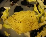 キャベツとキクラゲの豚骨汁なし麺作り方4写真