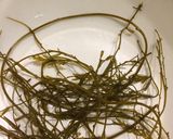 ながも（ギバサ、銀葉草）でとろろご飯作り方2写真