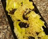 キャベツとキクラゲの豚骨汁なし麺作り方5写真