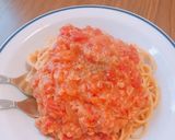 蟹のトマトクリームパスタ☆作り方7写真