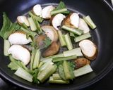 簡単副菜！椎茸と小松菜の醤油炒め作り方1写真