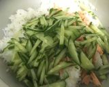 簡単褒めらレシピ！鮭ときゅうりの混ぜご飯作り方5写真