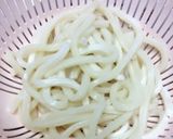 エノキと明太子のオリーブオイルうどん☆作り方3写真