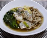 タラとほうれん草　白菜　舞茸煮作り方6写真