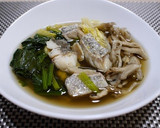 タラとほうれん草　白菜　舞茸煮作り方6写真