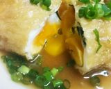 簡単!!鶏挽き肉と豆腐で半熟卵入り巾着煮作り方7写真