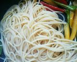 ＊ピーマンと海老のアジアンパスタ＊作り方5写真