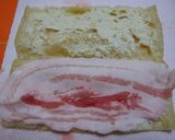 ポン酢で薄揚げの豚かいわれ巻き作り方2写真