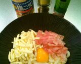 釜玉カルボナーラうどん作り方2写真