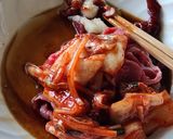 簡単10分☆人気旨辛ラム肉うどん☆レンジ作り方1写真