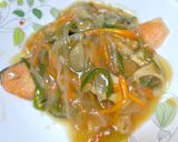 鮭の野菜あんかけのせ作り方7写真