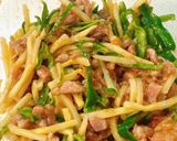 味研焼肉の生だれ 時短豚肩ロースでレンジ青椒肉絲作り方7写真