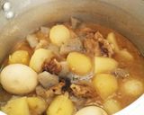 牛すじじゃが芋のどて焼き作り方5写真