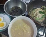 ✨王将♦生ラーメン(豚骨)➕生ギョウザ✨作り方9写真