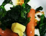 ほうれん草とちくわの卵とじ作り方1写真