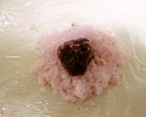 おむすび山桜餅もち風味で♬桜もち作り方3写真