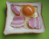 おひとりさまのこぼれない目玉焼きトースト作り方2写真