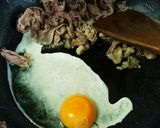 豚玉焼き飯(̂•͈Ꙫ•͈)̂ﾌﾞﾋｯ作り方1写真