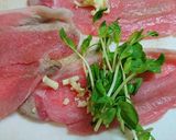 豚肩ロース薄切り　豆苗巻きフライ豆苗好き作り方5写真