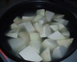 里芋の頭とあげの味噌煮作り方2写真