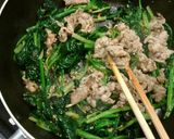 牛肉ほうれん草のマスタード卵炒め作り方7写真